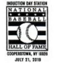 Souvenir Pictorial Postmark National Baseball Hall of Fame 2019 Induction Day