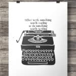 Benjamin Franklin Quote Vintage Typewriter
