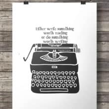Benjamin Franklin Quote Vintage Typewriter printable
