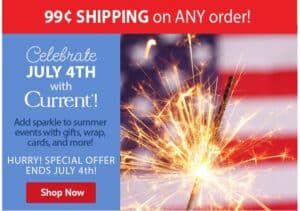 Current Catalog July 4th Shipping Special