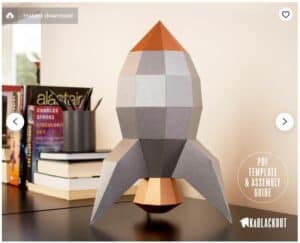 DIY Printable Rocketship NASA Apollo Desk Decor