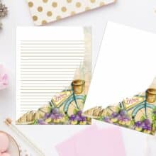 Vintage Bicycle Printable Stationery