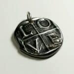 Read more about the article Wax Seal Pendant LOVE stamp design silver charm