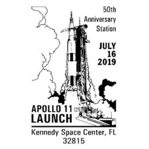 Apollo 11th Launch 50th Anniversary Pictorial Cancellation