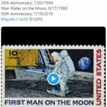 Postal Museum Stamps Commemorating Apollo 11 July 20 1969 First Moon Landing – Today is 50th Anniversary!