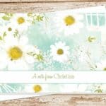 CelebrateLilThings Personalized Watercolor Daisy Folded Notecards