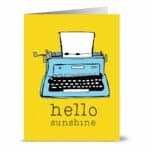 Hello Sunshine Typewriter Note Cards