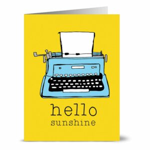 Hello Sunshine Typewriter Note Cards