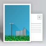 Field of Dreams Park Minimalist Art Postcard Set