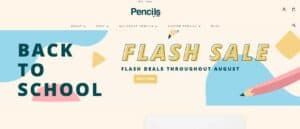 pencils.com back to school august flash sale