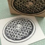 Buttered Waffle Rubber Stamp