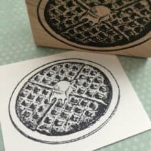 Recalling the Waffle House Index Finds Me Thinking of the Buttered Waffle Rubber Stamp