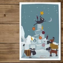 Whimsical Postcard ice cube