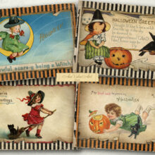 AVArtDecor Vintage Halloween Cards Printable