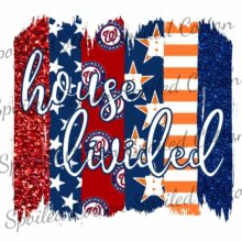 On Creating a Astros and Nationals Postcard using the Astros and Nationals House Divided digital download