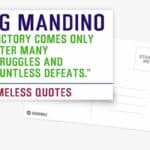 Read more about the article Og Mandino Motivational Quote Postcard & The Gift of Acabar