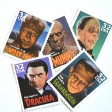 Movie Monsters Halloween Postage Stamps 1997