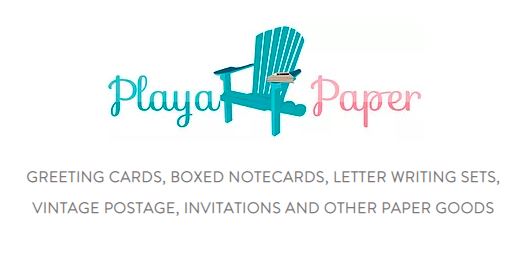 Playa Paper Stationery "Pretty paper products with postage provided"