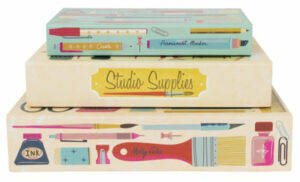 Punch Studio Art Supplies Letter Writing Pencil Box Set