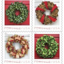 USPS Holiday Wreaths 2019 Forever Stamps