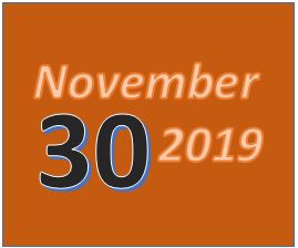 November 30 2019 Date for AnchoredScraps November 2019 Blog Recap