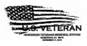 Henderson Veterans Memorial Pictorial Postmark 2019