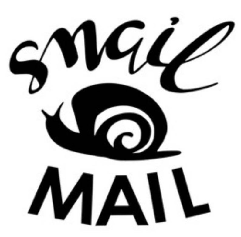 Whimsical Fun Snail Mail My Vinyl Decal | AnchoredScraps.com