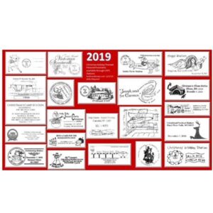 MANY 2019 Christmas Holiday Pictorial Postmarks