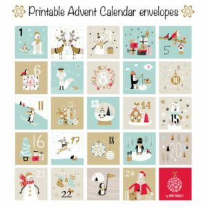 Advent Calendar Envelope Printables