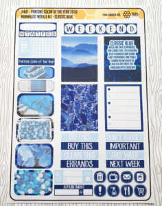 Pantone Color of the Year Classic Blue Minimalist Weekly Kit