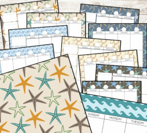 Starfish Printable planner pages Old Field Designs