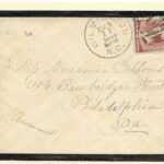 NC Postal History Mourning Cover 1884 Wilmington NC