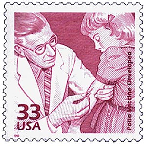 Polio Vaccine Developed Stamp