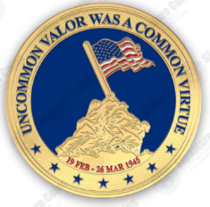 75th Anniversary of Iwo Jima Ending_Special Challenge Coin Brazos Valley WAA