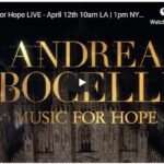 Read more about the article Good Friday 2020 & Upcoming Andrea Bocelli Easter Sunday Live Music for Hope April 12