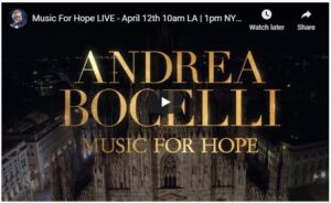 Andrea Bocelli Easter Sunday