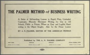 Palmer Method Penmanship Business Writing 1915 Printable