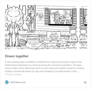 USPS Drawn together coloring page