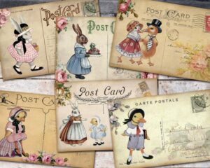 Vintage Easter Digital Postcards