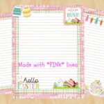 Easter Pink Lined Printable Stationery CreationsByLouCo