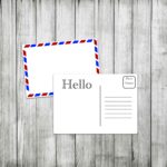 Read more about the article Printable Postcard Template Airmail Red & Blue