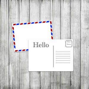 Printable Postcard Template Airmail