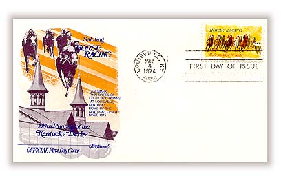 Horse Racing 1974 Stamp Fleetwood First Day Cover