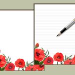 Read more about the article Poppies Floral Printable Stationery SydneyLeeStationery