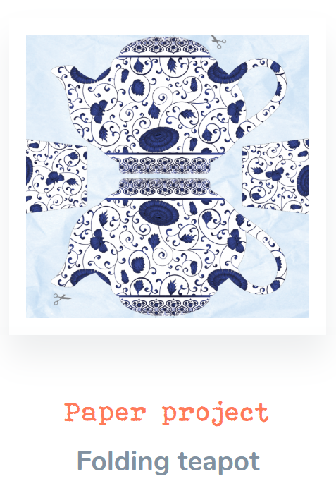 DAPHNE'S DIARY Folding teapot paper project printable