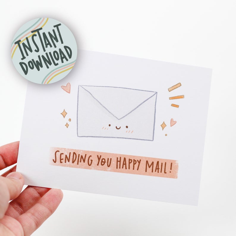 Happy Mail Postcard Printable