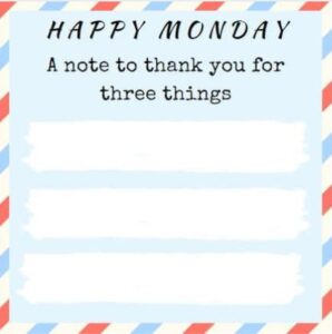 Happy Monday Note Happy Monday Thank You Note Printable - AnchoredScraps.com