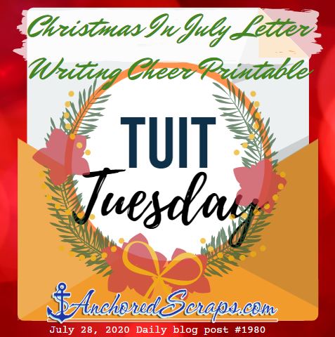 RoundTuit Tuesday Christmas In July Letter Writing Cheer Printable