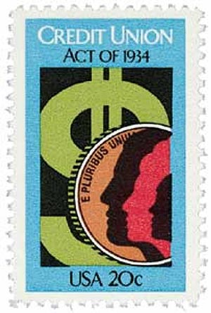 Credit Union Act Stamp 50th Anniversary 1984