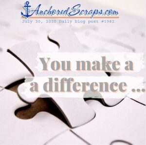 You Make a difference puzzle piece thoughtful note